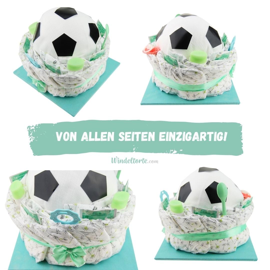 com ® Windelfußball für kleine Kicker - [WOWeffekt garantiert] | Geschenk zur Geburt | Taufgeschenk | Geschenk zur Babyparty – Jetzt Bilder ansehen…