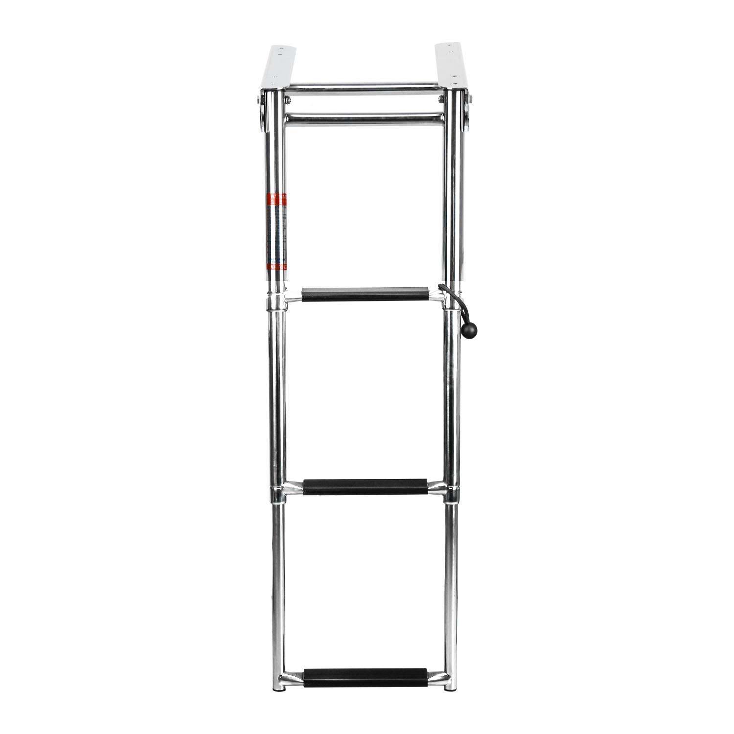 Under Platform Ladder Slide Mount Dock Ladder Marinebaby 3-Step Under Platform Telescoping ...