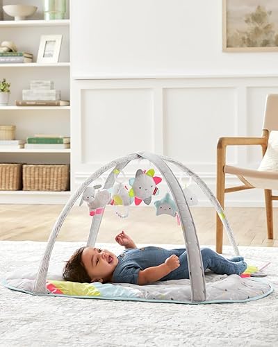 Miniatura 2 de Skip Hop Gimnasio de juego para bebés y tapete de juegos para bebés, nube con forro plateado, gris
