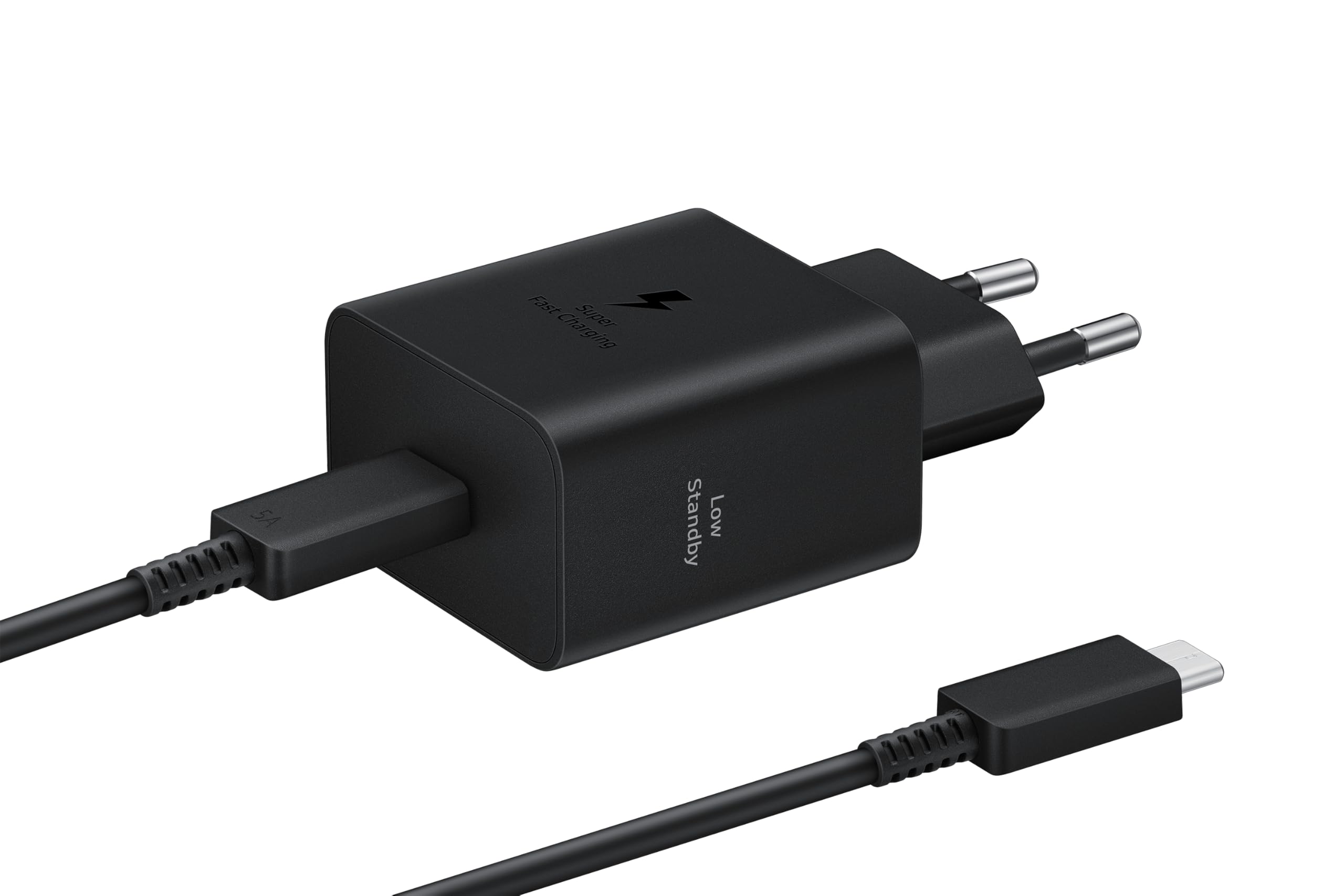 Samsung Chargeur USB C 45W, Adaptateur Secteur 45W Ultra Rapide, Adaptateur USB C vers USB, Authentique Chargeur Samsung Ultra Rapide, sans câble, Noir