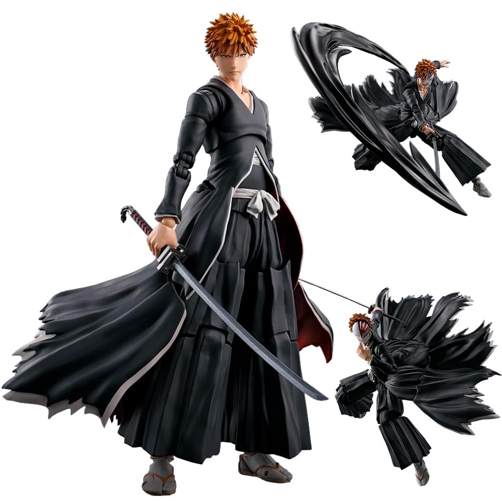 Zhongkaihua Kurosaki Ichigo Figura Getsuga Tensho Modelo Estatua Anime Figura de Acción Móvil Accesorios Intercambiables Colecciones Decoraciones Regalos