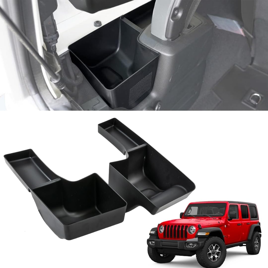 Rear Trunk Organizer Bin Easy Instalation FOR Jeep Wrangler | Wheel Well Storage Bin Rear Trunk Organizer Tray | For JLU & JL 2018-2024 | Jeep Wrangler Accessories |