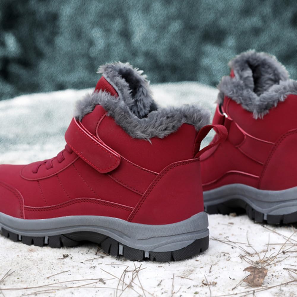 Warm Comfort Boots,Ergonomische Winterstiefel,Orthopädische Schuhe Damen Winter,Warm Gefüttert,Wasserabweisend,Rutschfeste Sohle Breite Zehenbox,Winterkomfort Bei Jedem Schritt