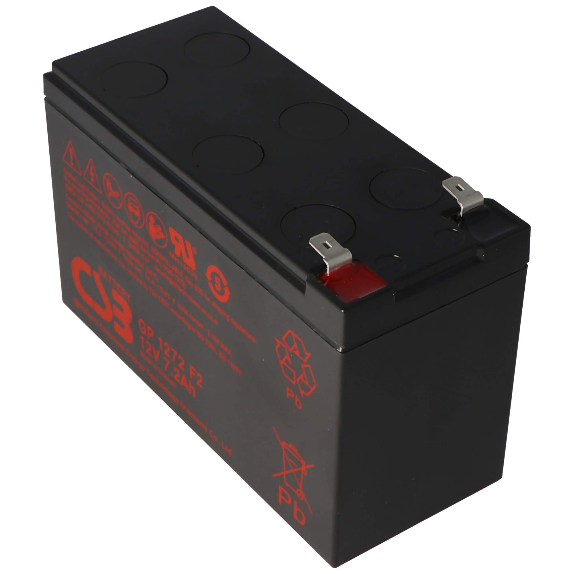Lot de 2 batteries AGM CSB-GP1272F2 12 V AGM au plomb 7,2 Ah 151 x 65 x 100 mm 6,3 mm