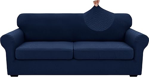 Vista 144 de XINEAGE Funda reclinable de 4 piezas de jacquard elástica con bolsillo, protector de silla reclinable lavable para niños, mascotas, perros y gatos