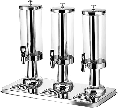 Drink Dispenser, Stainless Steel Beverage Dispenser, Juice Dispenser with Faucet, Suitable for Restaurant Home Hotel Party Coffee Milk Tea Soy Milk,Silver-6LSilver 9L