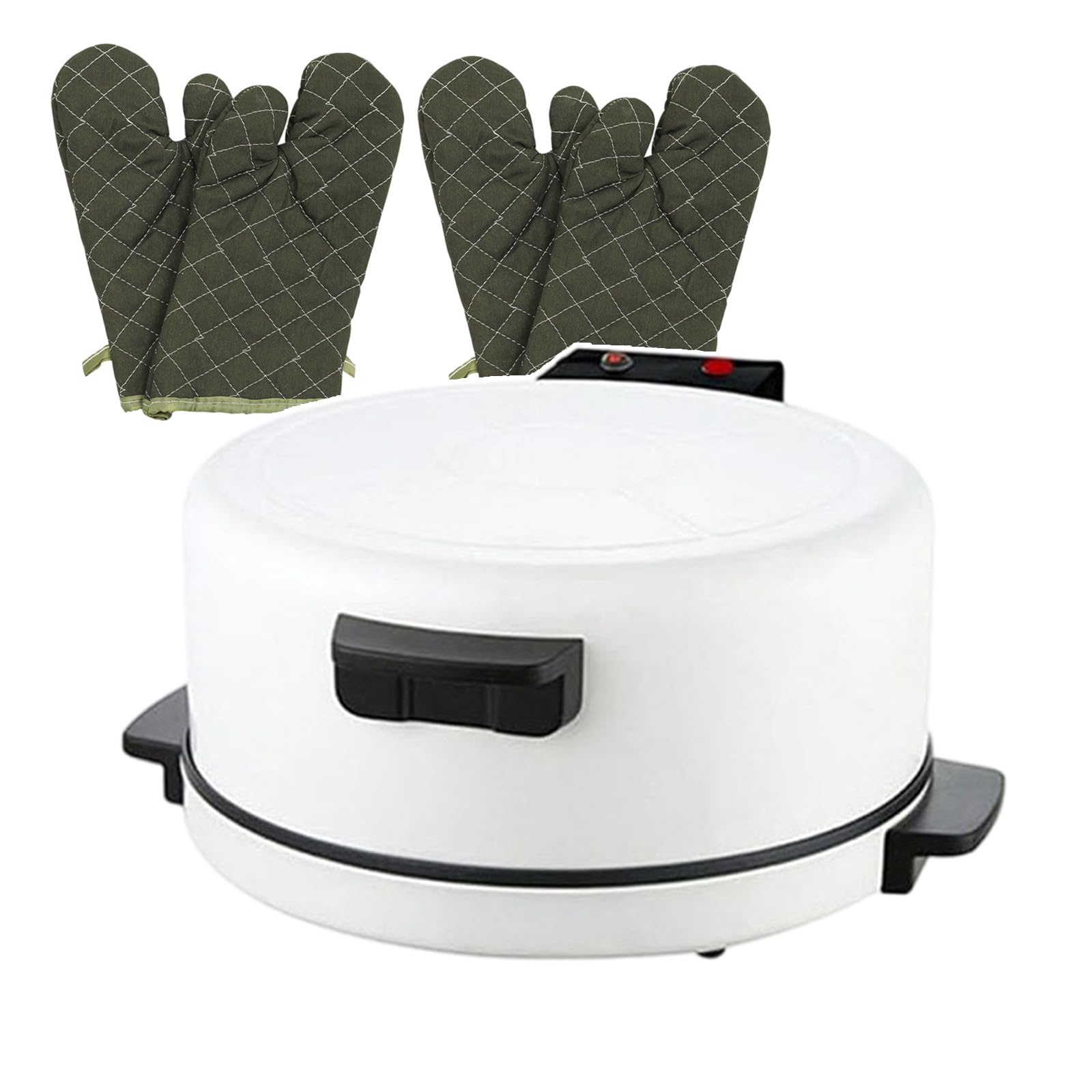 Forno Elettrico per Pizza e Mini Macchina per Il Pane, cuoci Pizza da banco 2000 W Controllo del Calore, Forno per Pizza Professionale 11,8"/30 cm Piastra Rotonda per Uso commerci