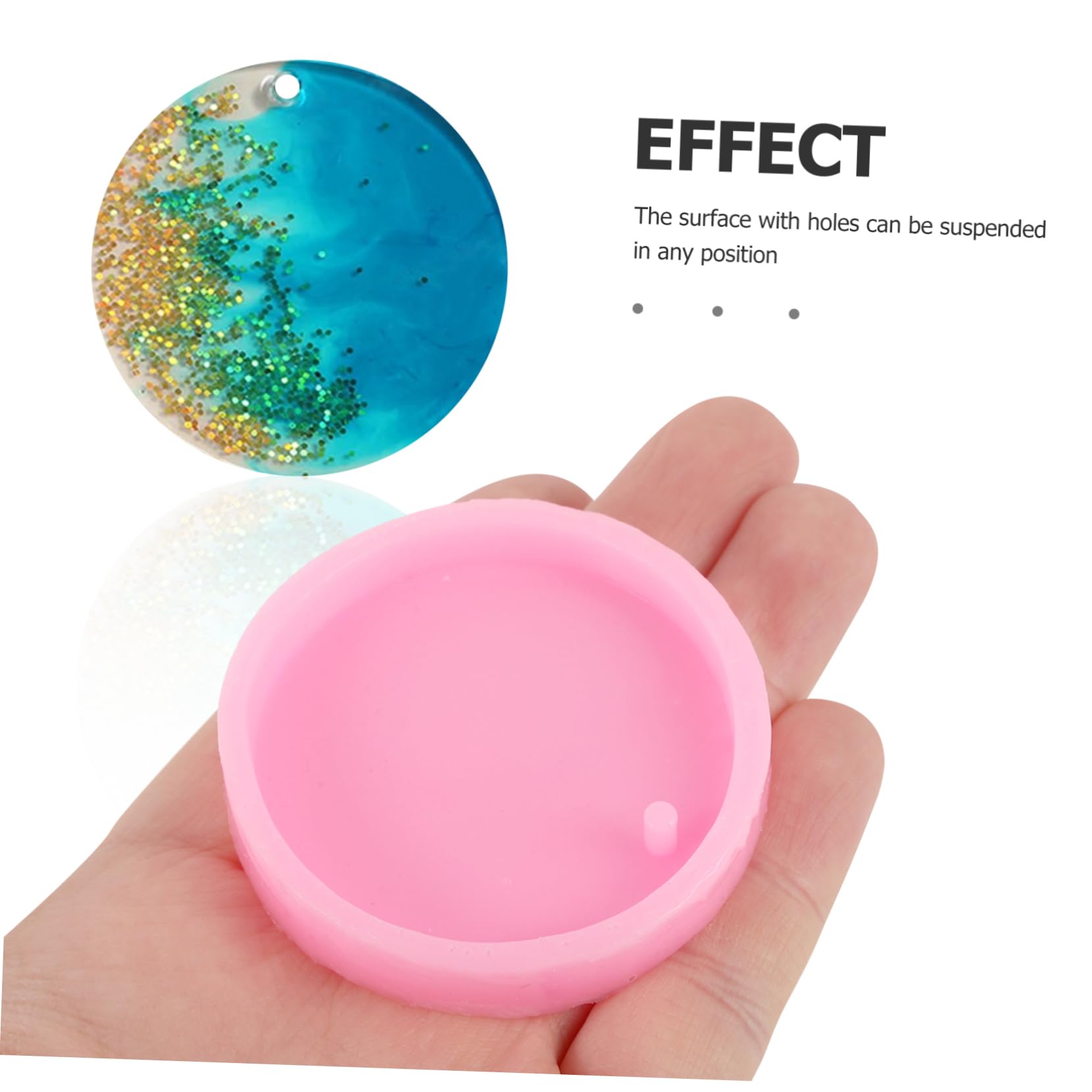 NUOBESTY 50pezzi Stampo Silicone Flessibile Per Ciondoli e Portachiavi Per Creazioni Diy Aromaterapia Utile e Pratico Per Amanti Artigianato
