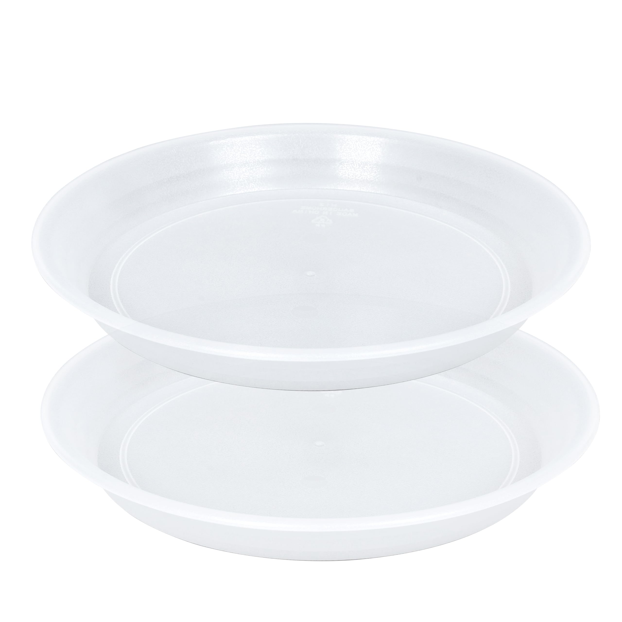 MSKIAUO 2 Pack of 15 16 inch Clear Plant Saucer, Bird Bath Bowls, Plastic Flower Planter Saucers and Drip Trays for Indoors Outdoors, Heavy Durable Plant Plate Water Catcher (16", Clear) โ image 1