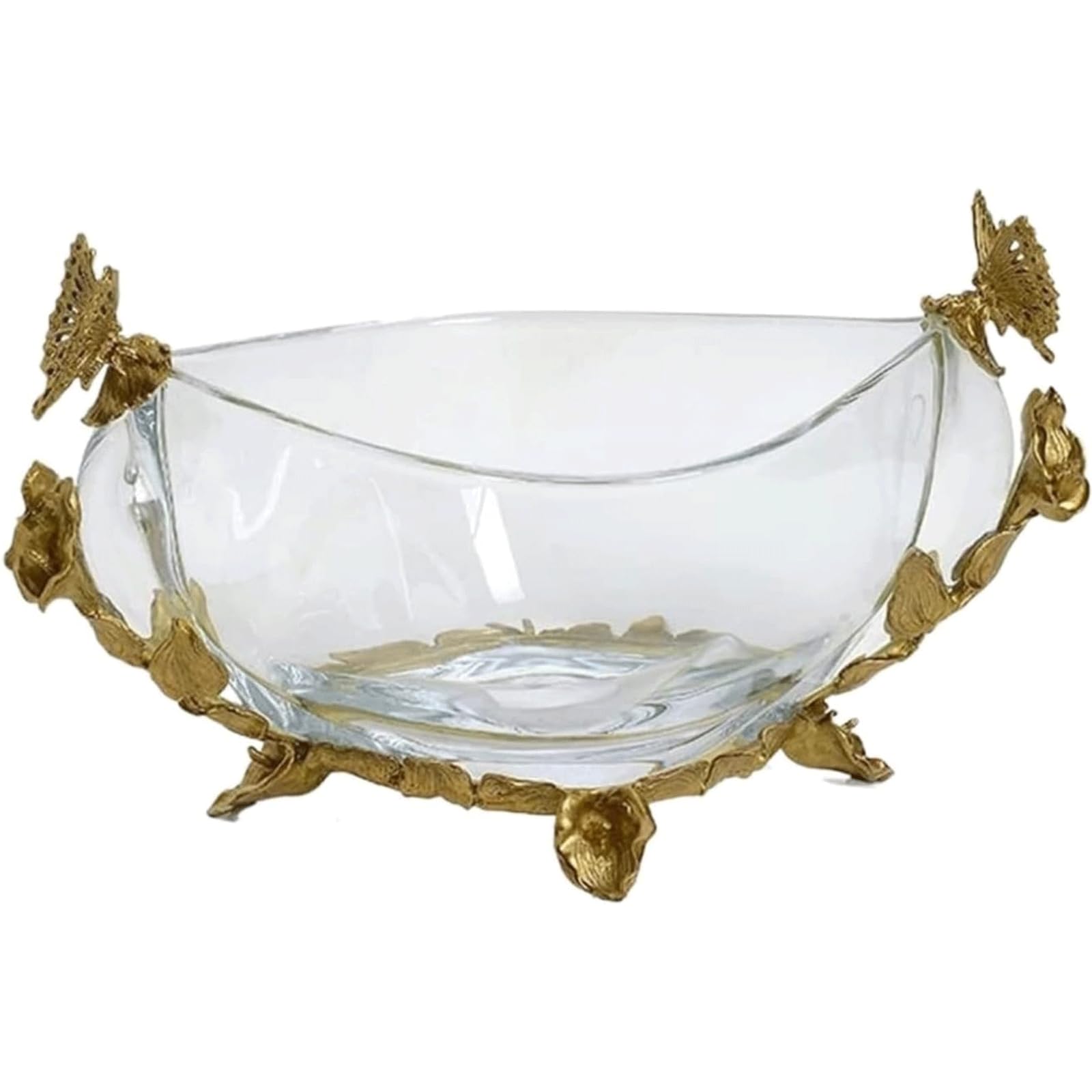 Nouveau Support à Fruits Vintage, Bol à Fruits en Verre incrusté, Assiette à Fruits en cuivre, Bol à Bonbons Luxueux, Panier à Fruits pour la Maison, Facile à Nettoyer Plateau de Fruits