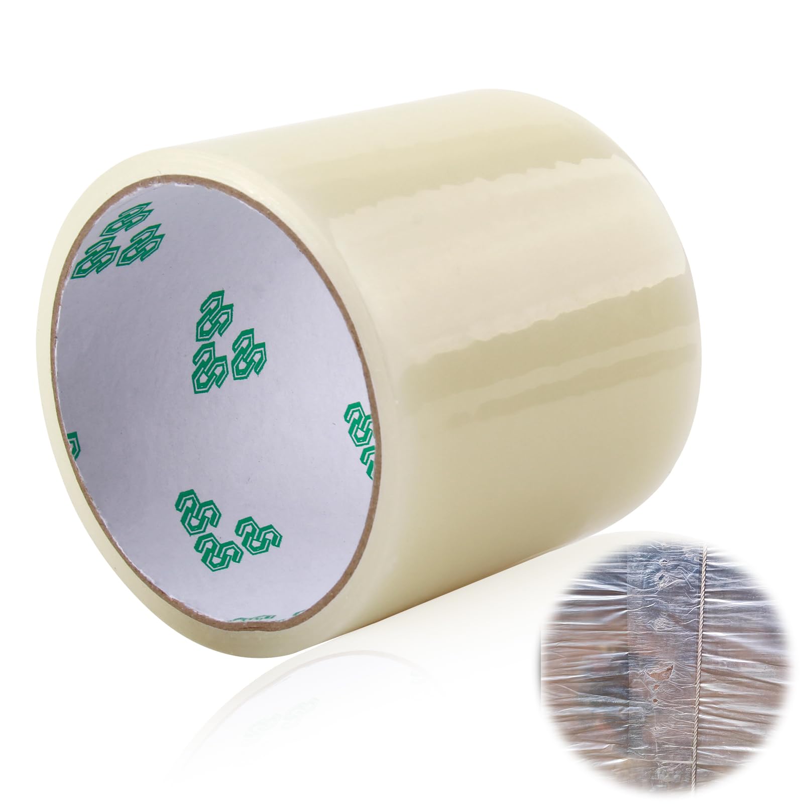 Ruban Réparation PVC 8cm X 10m - Transparent - Pour Tente, Bâche, Parasol - Étanche & Haute Adhérence
