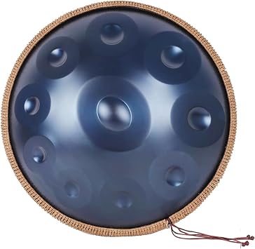 10 Notes Handpan 22inch/56cm D Minor 432HZ/440HZ Handpan Drum Instrument for Professional Performance Handpan Drums for Beginner Instrument GiftBlue,440HZ