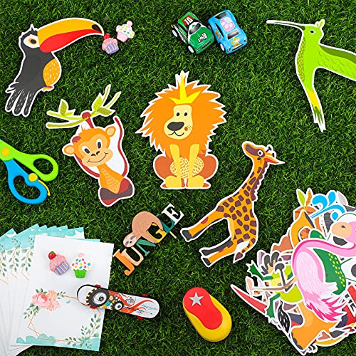 42 Pieces Colorful Jungle Animals Cut-Outs Laminated Bulletin Board Decor Animals Cutouts Animals Theme Party Signs Paper Cutouts With Glue Point Dots For Classroom Bulletin Board Decor #TOP3