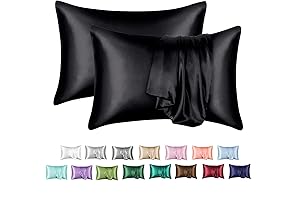 MR&HM Black Satin Pillowcases Set: For Hair & Skin Goodness