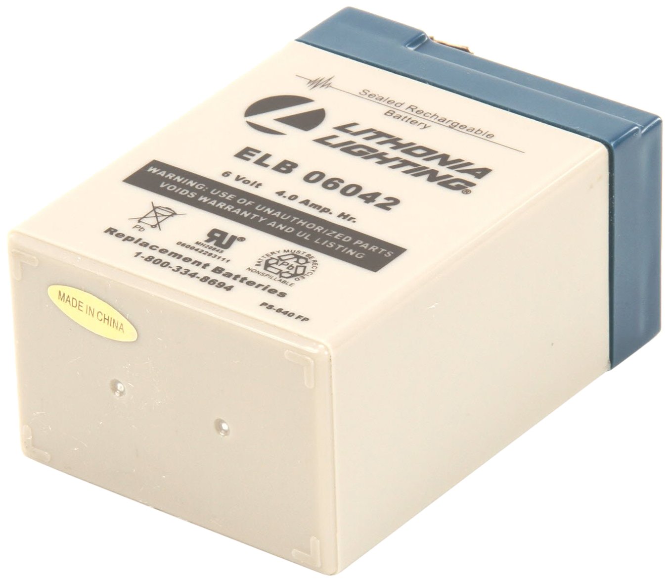 Misc Hardware ELB06042, Emergency Exit Sign Battery 6V