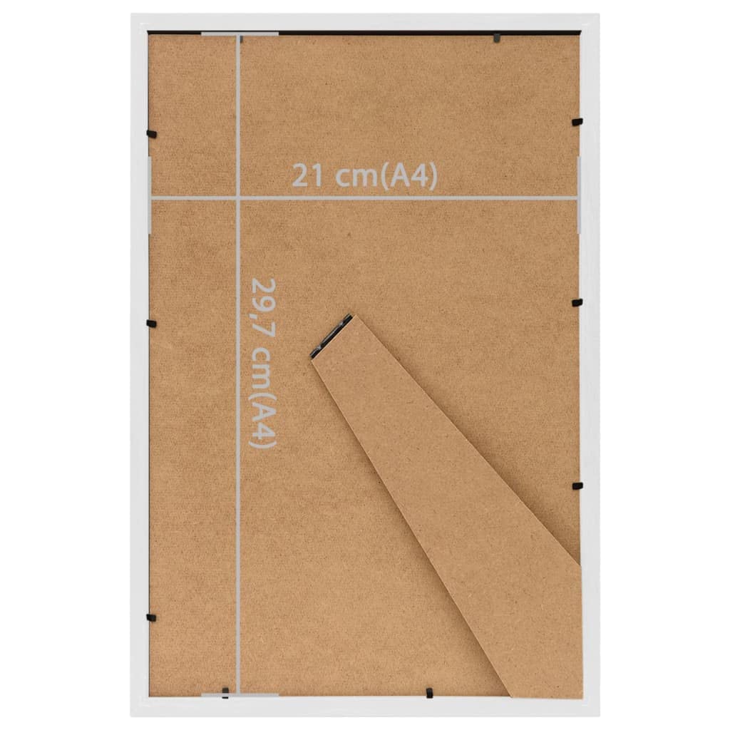 Ramka na zdjęcia, kolaż, 5 szt., biała płyta MDF, 21 x 29,7 cm, ramka na zdjęcia, wymienna ramka do salonu, sypialni, biura, do postawienia i montażu na ścianie, jako galeria zdjęć, prezent