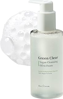 Sponsored Ad - Herbloom Green Clear Vegan Cleansing Oil to Foam, All in one Plant Based Non-Stripping Face Wash for Sensit...