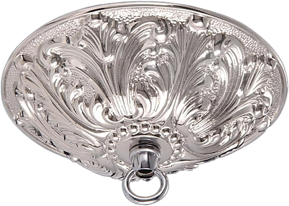 B&P Lamp® Nickel Plated Ceiling Light Canopy Plate, 5 1/2 Inch Diameter