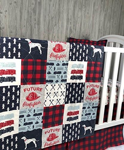 fireman crib bedding