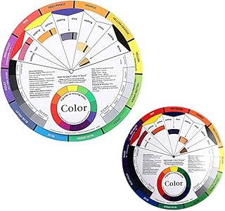 VILLCASE 2 Pçs Roda De Cores Artista Roda De Cores Complementar Roda De Cores Feminina Maquiagem Roda De Cores Unhas Cartão Misto Rotação Exibição De Cores Misturadas Cartão De Cores