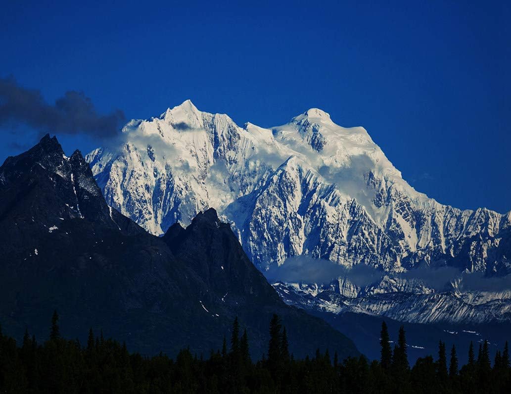 DIY 5D Diamond Painting Kit Mckinley Peak Alaska Scenery America Arctic Autumn Capped Cloud Cold 16" X 20" Adult Full Drill Rhinestone Cross Stitch Art Crafts for Home Decoration