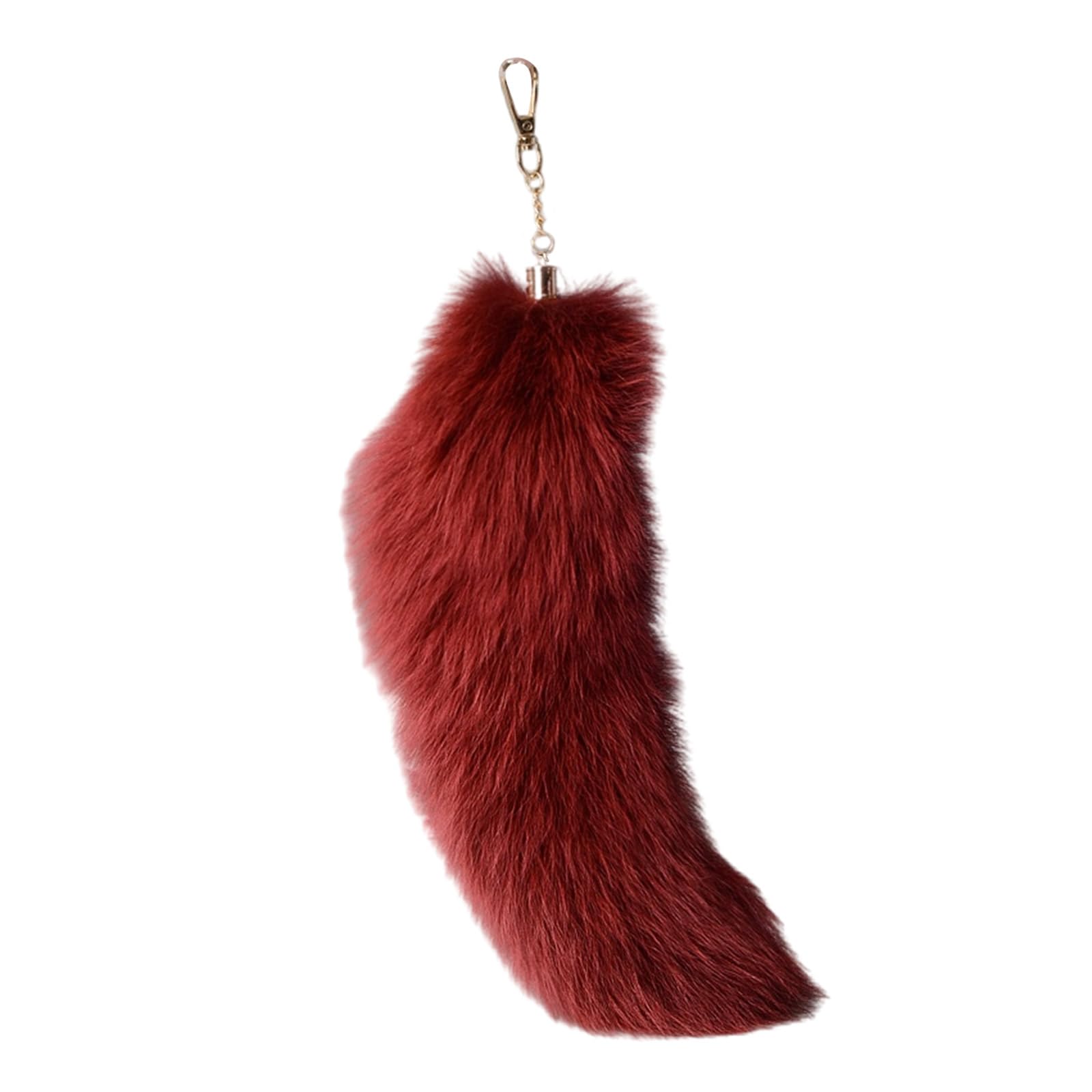 Maxtonser Plush Faux Hair Foxes Tail Keychain Elegant Keyrings Charm with Foxes Tail Pendant Fashionable Keychain Decorations