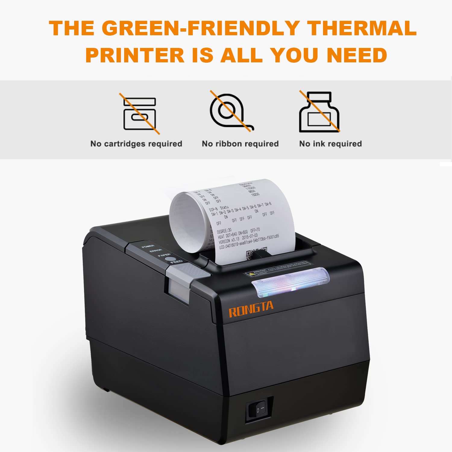 Buy RONGTA 80mm Thermal Receipt Printer for Restaurant Kitchen, POS