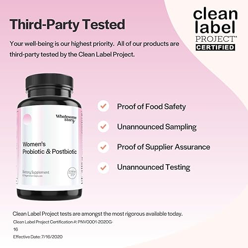 Miniatura 5 de Postbióticos y probióticos para mujeres Salud digestiva, equilibrio del pH, suplementos nutricionales vaginales e intestinales  Probióticos para