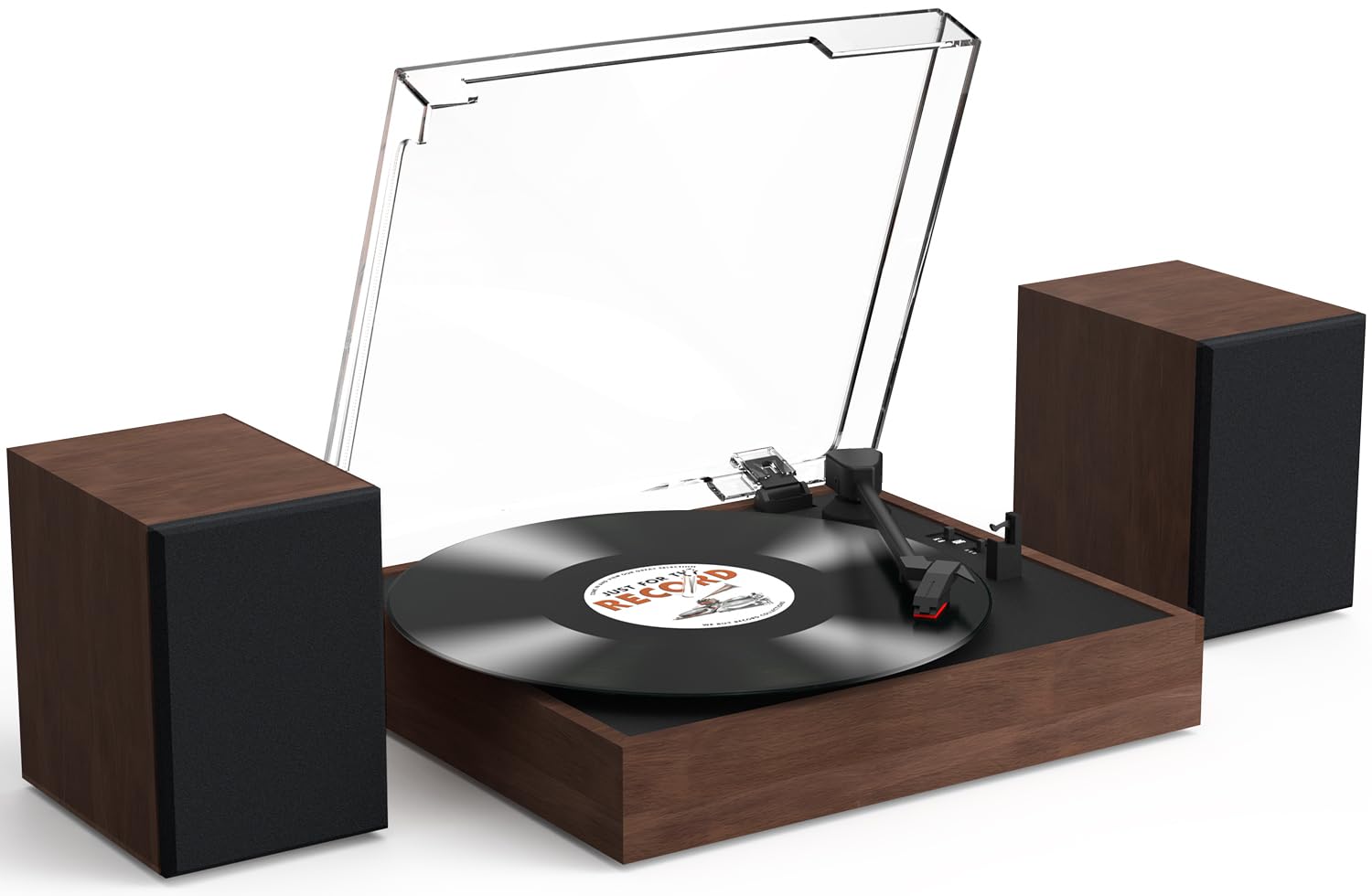 Retrolife® Record Player with 2 Speakers, Bluetooth Belt-Driven Turntable | Bluetooth Inp…