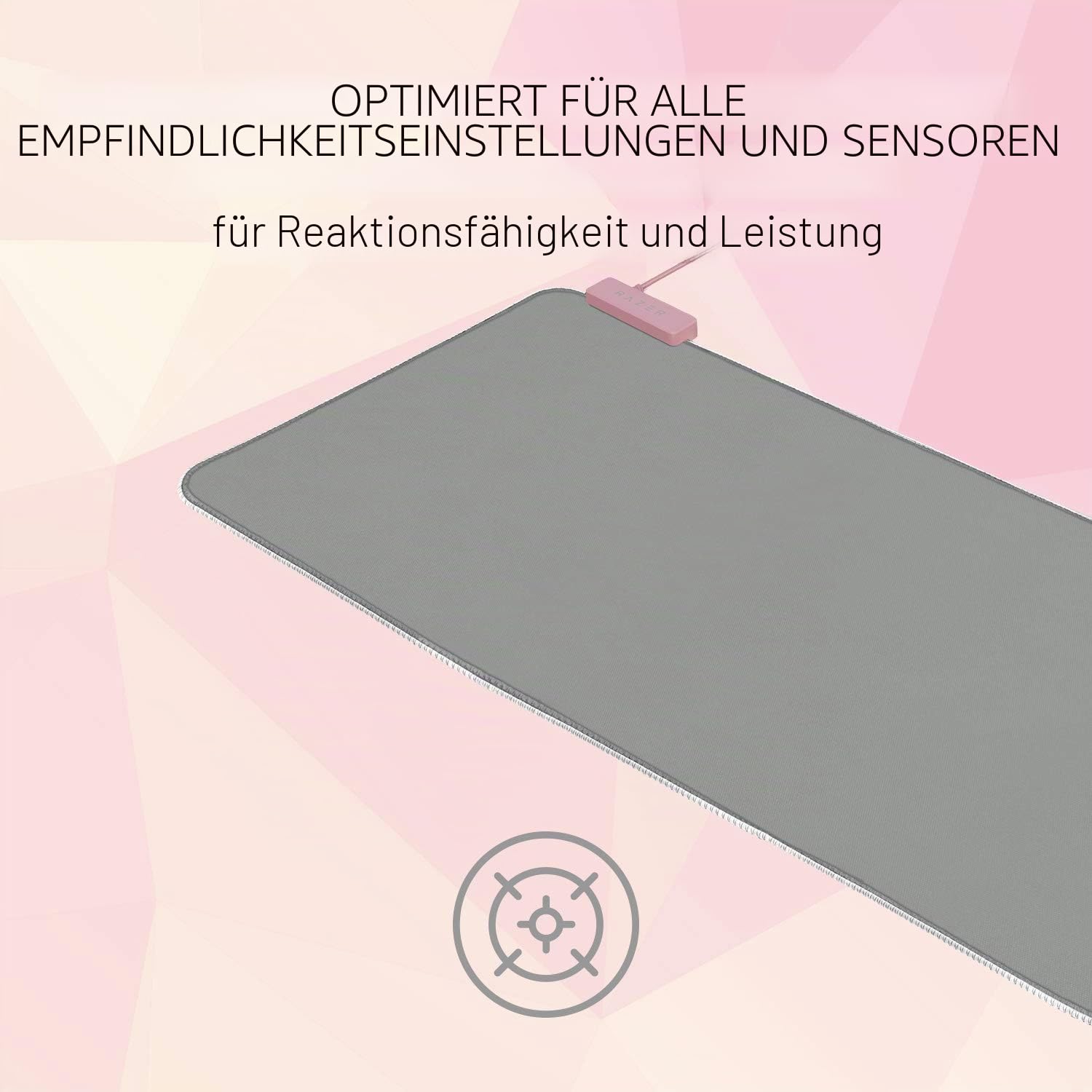 Razer Goliathus Extended Chroma Quartz - Extra große weiche XXL Gaming Maus-Matte mit RGB Beleuchtung (Kabelhalterung, Stoff-Oberfläche, Gesteppter Rand, Optimiert für alle Mäuse) Mercury Rosa