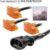 Vista 4 de BASIKER Luces de parrilla delantera automática para Ford F150 F250 F350 2004-2019 decoración LED externa Paquete de 3 lentes ámbar