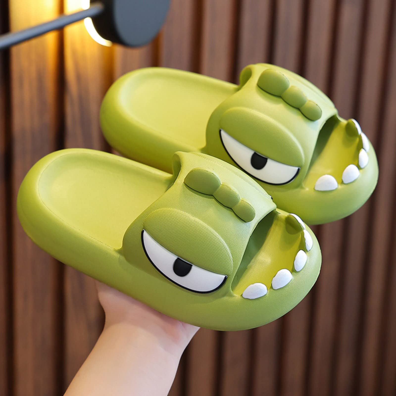 Dinosaur Children Slippers Boys Girls Babies Summer Indoor Bathing Anti Slip Anti Odor Princess House Slippers for Girls (GN2, 10 Toddler)