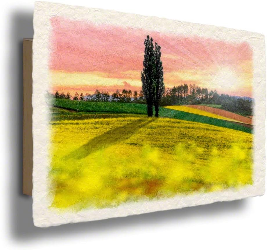 和紙 アート パネル 夏 木 夕日の菜の花畑の丘のポプラの木 30x21cm 絵 絵画 ポスター 玄関 インテリア おしゃれ 風景 画 壁 掛け 和 モダン 和風 癒し ファクトリーアウトレット 和紙 アート パネル 夏 木 夕日の菜の花畑の丘のポプラの木 30x21cm 絵 絵画 ポスター 玄関 インテリア おしゃれ 風景 画 壁 掛け 和 モダン 和風 癒し ファクトリーアウトレット