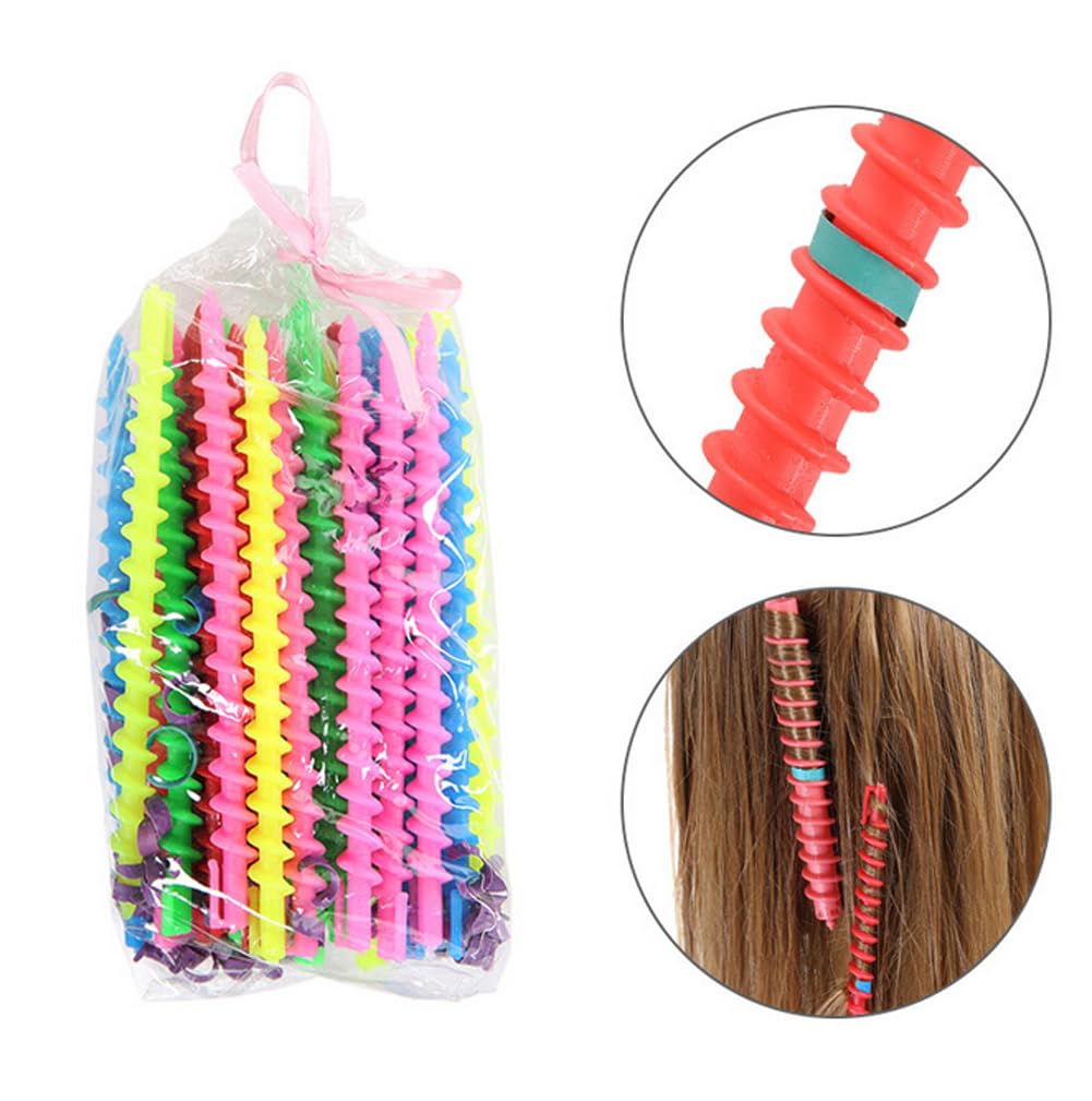 17Pcs Spiral Hair Perm Rod Set 6.5 Inch Long Barber Hairdressing Styling Curling Perm Rod Hair Rollers Hair Curler Salon Tool(Large 0.8 Inch in Diameter) - Image 3