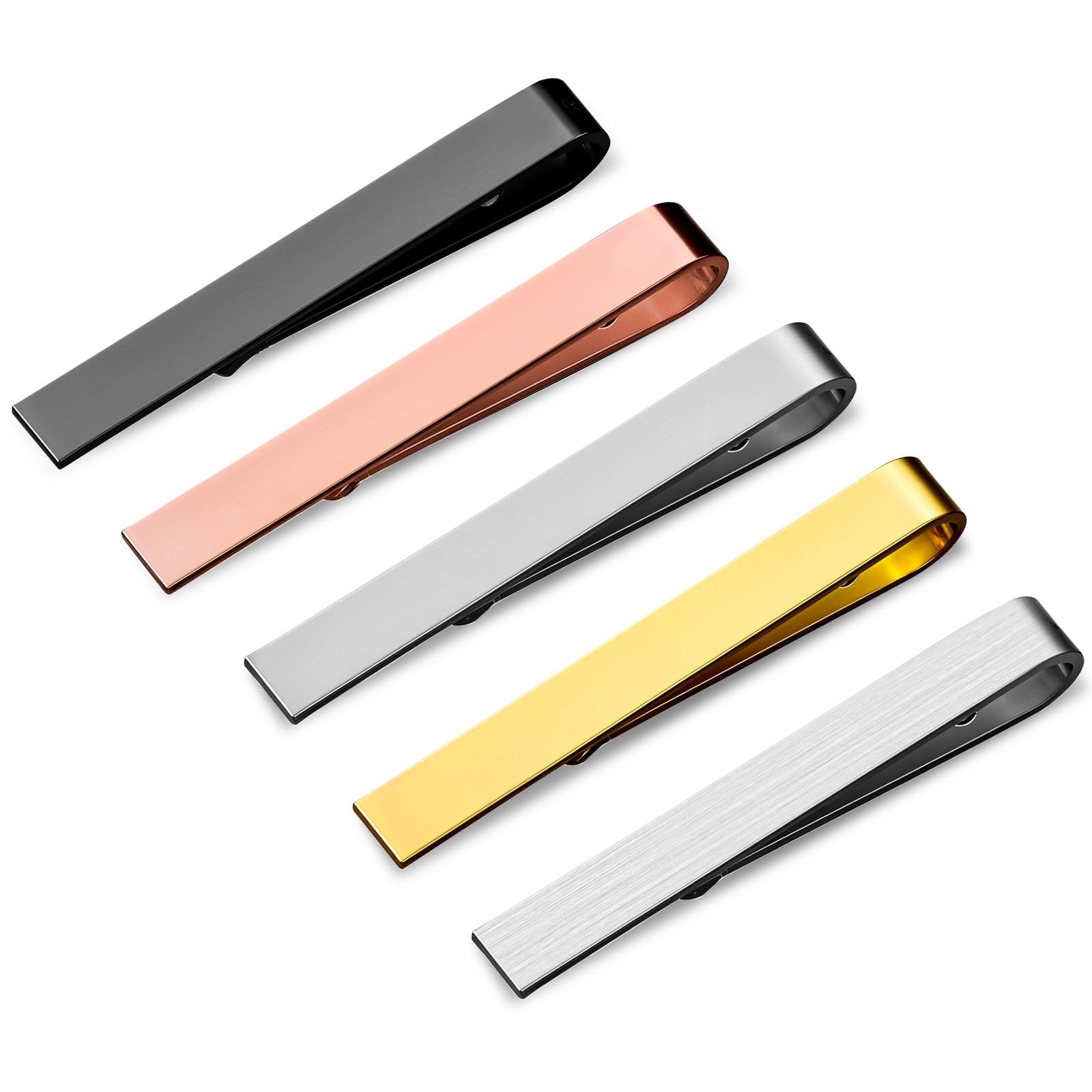 5PCS Tie Pin for Men Formal, Tie Clip for Men, Elegant Brooch for Formal Wear, Professional Accessory for Business Meetings and Weddings