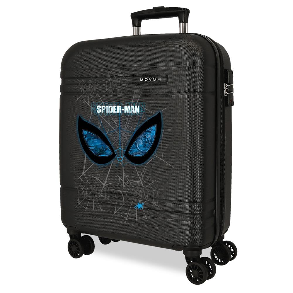 Joumma Marvel Spiderman is Watching Us Black Cabin Case 40x55x20 cm Rigid ABS Closure TSA 37L 2.8kg 4 Double Wheels