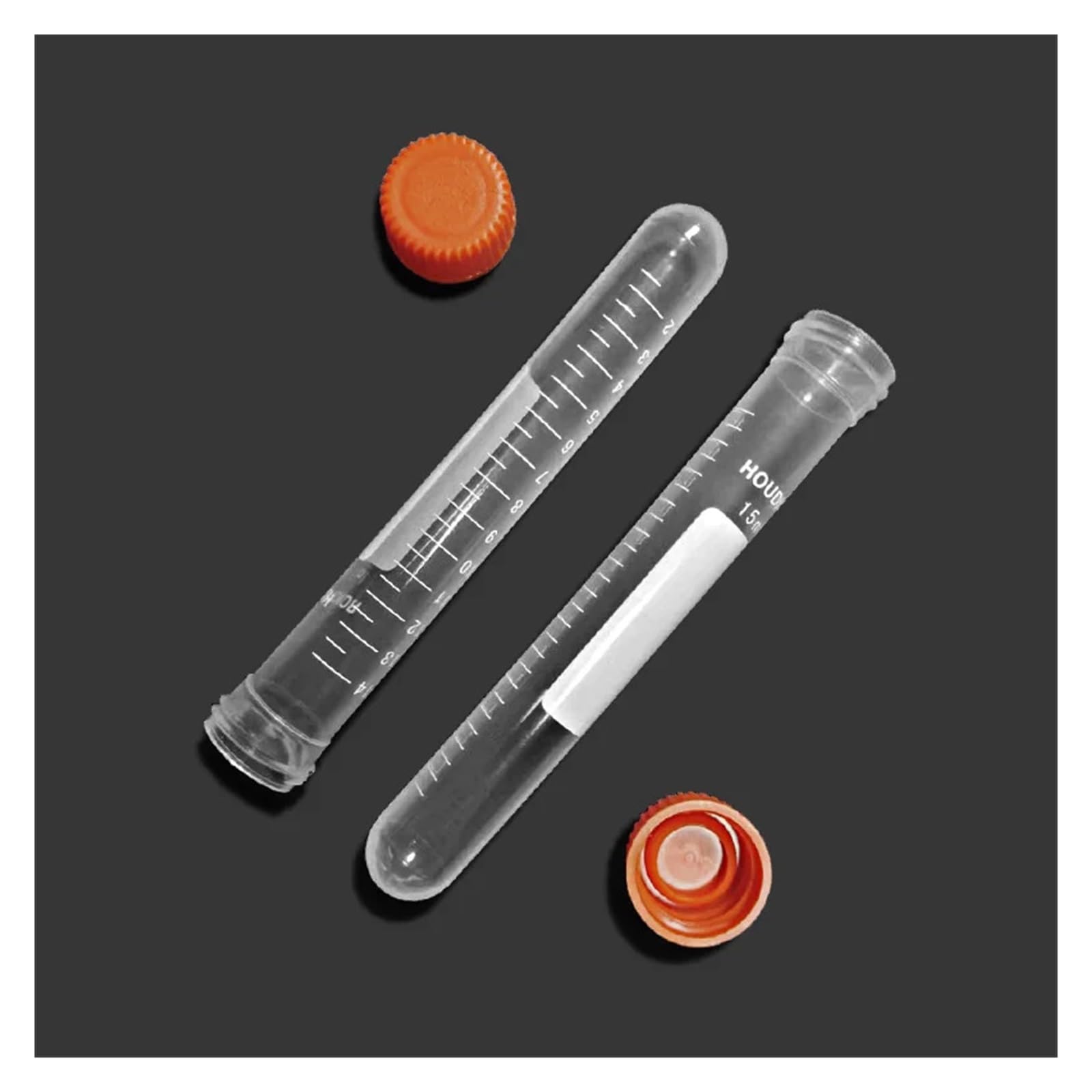 yingyingjia 50 sztuk Pojemnik laboratoryjny waga niebieska pokrywka okrągłodenna 15ML probówka PCR probówka plazmowa wirówka