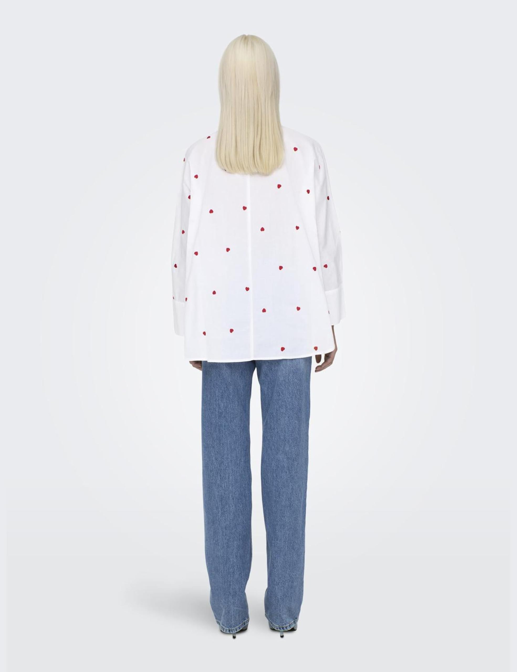 ONLY Camisa de Mujer con Cuello de Camisa, Ajuste Cuadrado, puños y Botones cómodos y Elegantes.