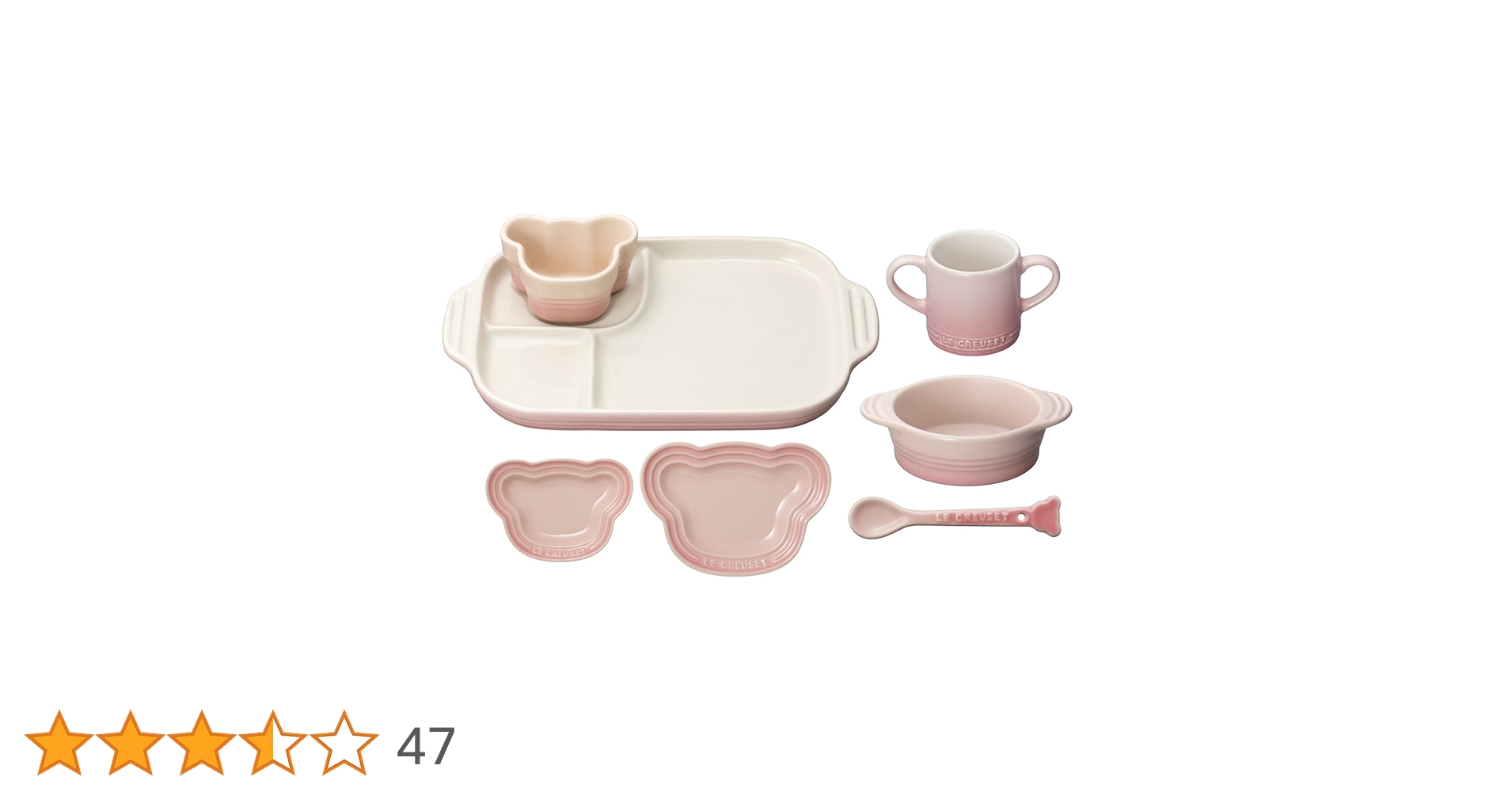 本日限定☆新品未使用品☆箱入りLE CREUSET ベビー用食器セット ピンク LE CREUSET (ル・クルーゼ) ベビー・デイリー・ギフトセット