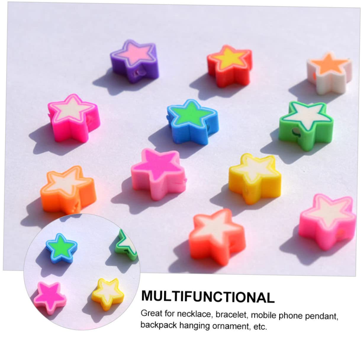 jojofuny Conjunto Abalorios De Espaciadora De Arcilla Polimérica Para Diy De Manualidades Para Joyería Y Pulseras 200 Piezas*5