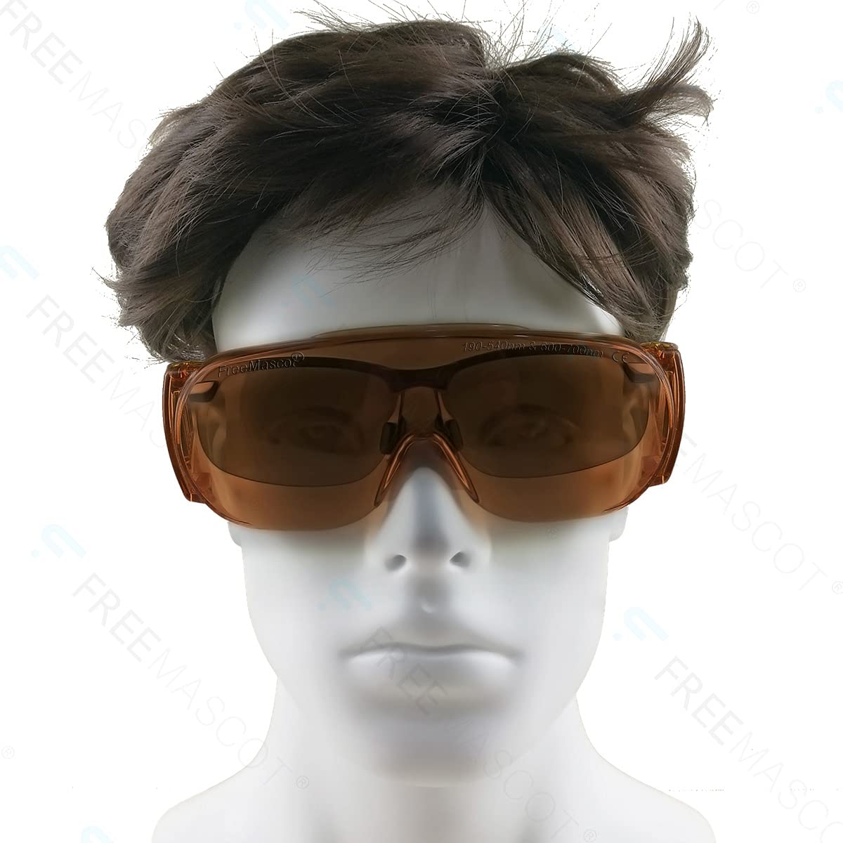 FREEMASCOT Lunettes de sécurité professionnelles OD 4+ 190 nm-540 nm/600 nm-760 nm pour lumière laser violet/bleu/vert et rouge (cadre style 3)
