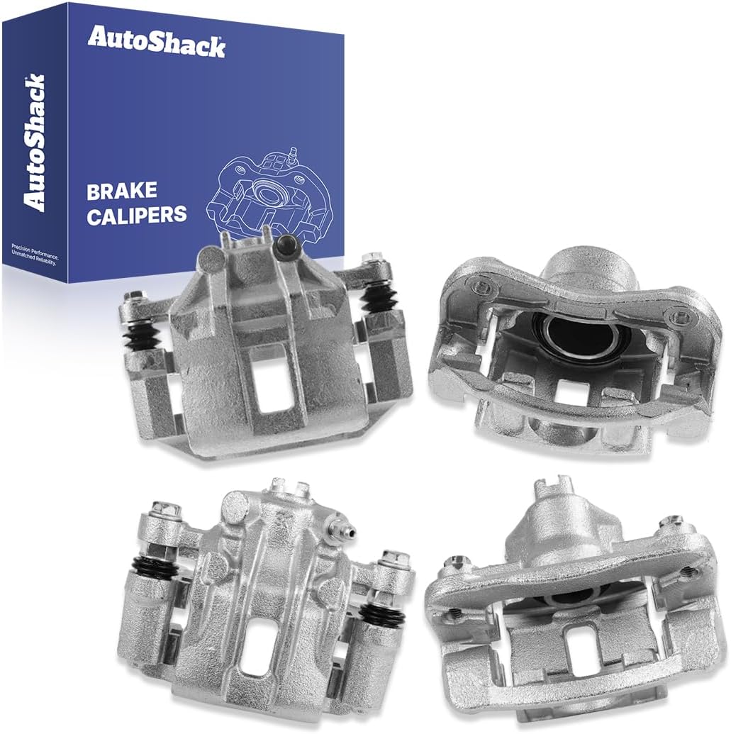 AutoShack Front & Rear Brake Calipers Replacement for 2006-2007 Hyundai Accent 2006-2007 Kia Rio 2006-2007 Kia Rio5 4-PC Set