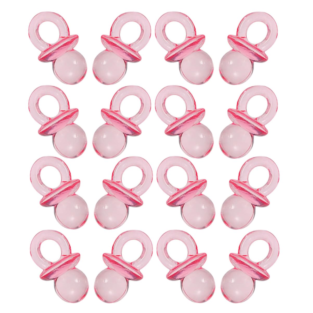 ERINGOGO 200pcs Acrylic Mini Pacifiers for Baby Shower Games Safe Comfortable Baby Soothers for Gender Reveal Party Decorations