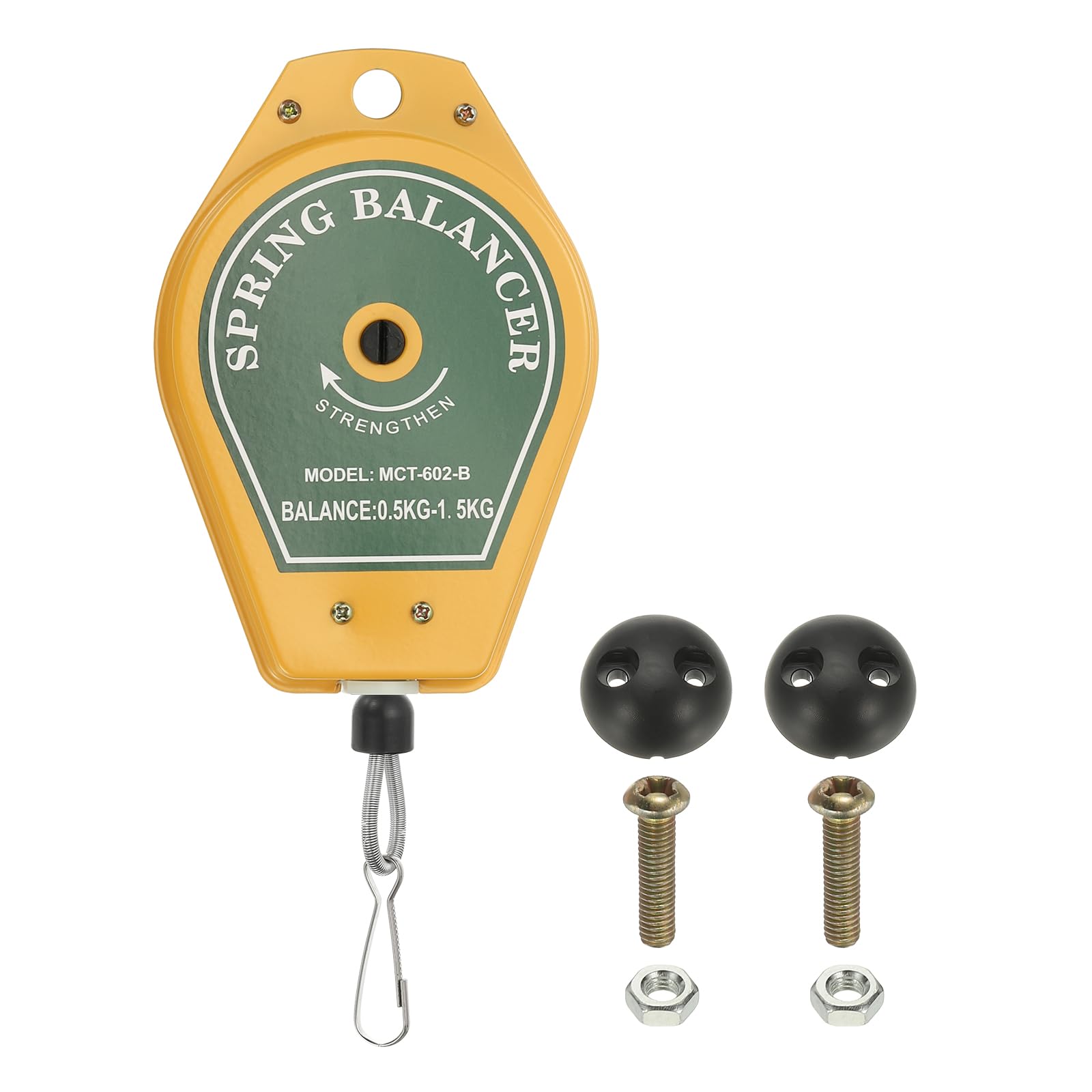 PATIKIL Retractable Spring Balancer, 1.1-3.3lbs (0.5-1.5kg) Bearing Spring Tool Load Balancer 4 Feet Adjustable Cable Retractor Holder with Positioner