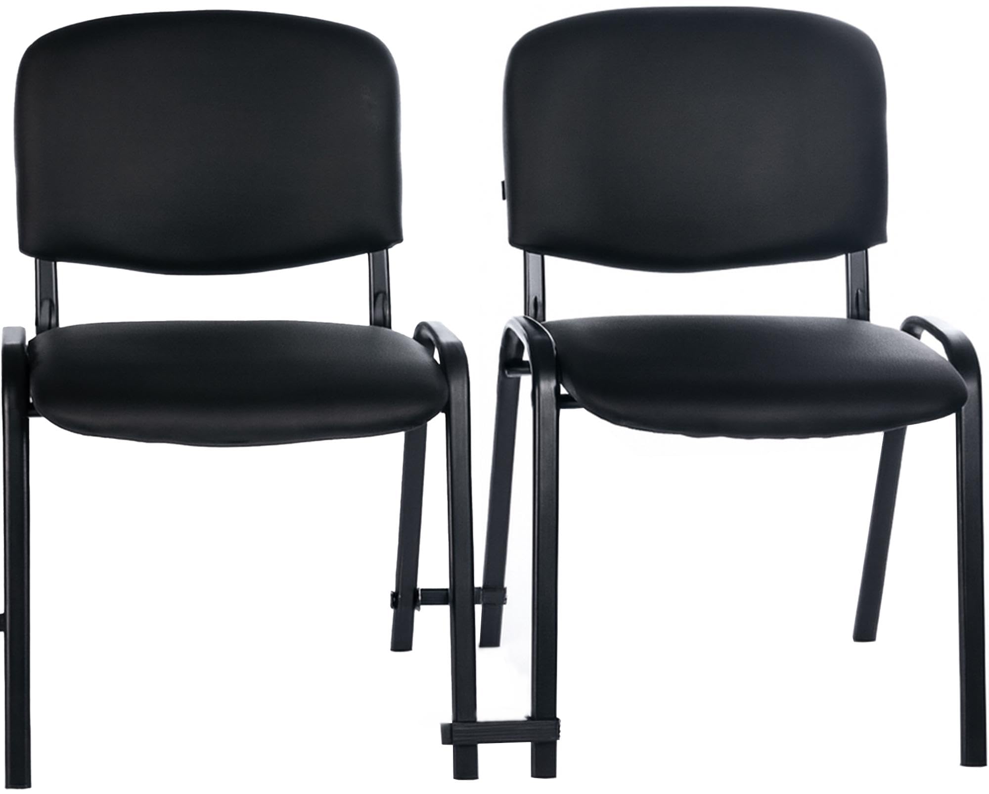 CLP 10er Set Stuhlverbinder Besucherstuhl Ken, Reihenverbinder & Stuhlkrabben, stabile Sitzreihen, einfach montierbar, sicher & langlebig, Farbe:schwarz