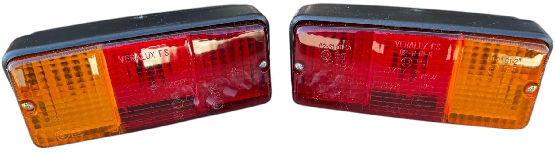 G.L.D. Forniture Kit Fanali dx e sx posteriori per Trattori Carrelli Rimorchi SENZA LAMPADINE