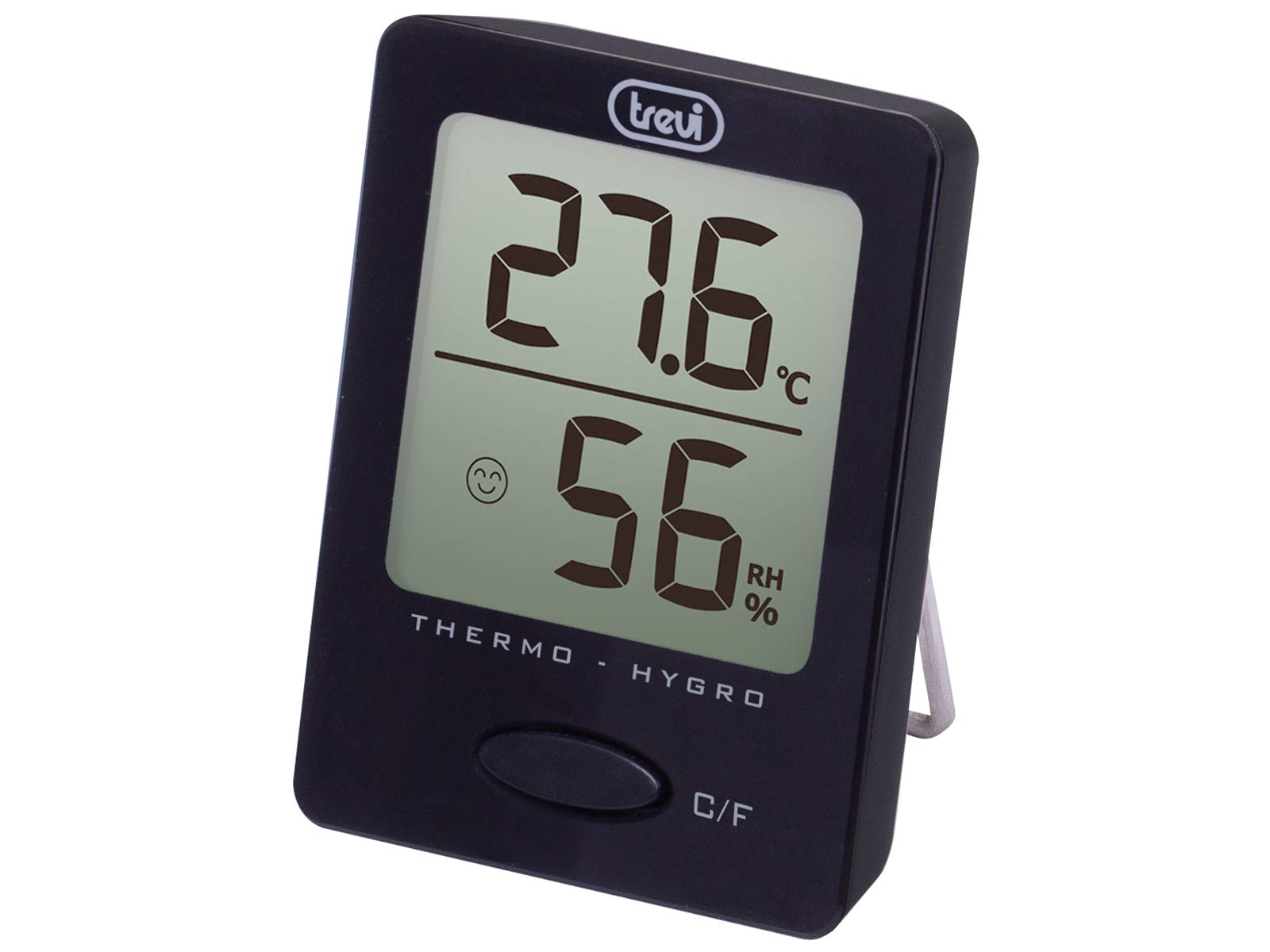 Trevi TE 3004 Termometro Digitale con Igrometro, Temperatura e Umidità, Nero