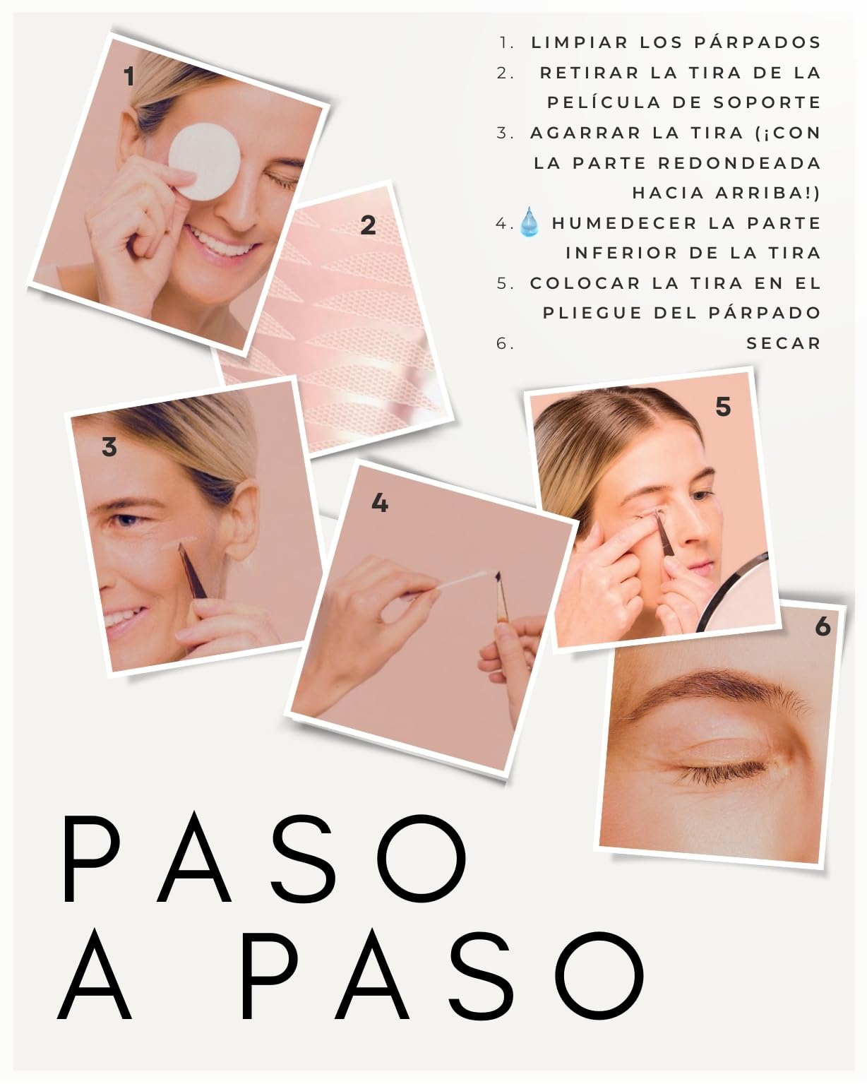 BOTÉ Parpados caidos invisibles 144 XL - Cinta/Parches transparente para levantar/elevador pegatinas - Invisible Double Eyelid Stickers Lifting Tape