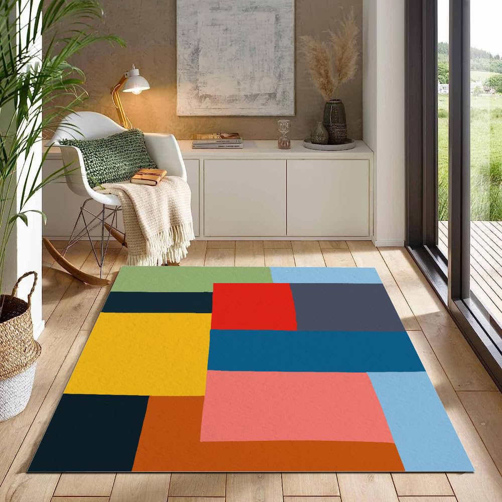 Simple Shapes Rug Floor Design Simple Shapes Vector Seamless Texture, Deco Art Pattern.