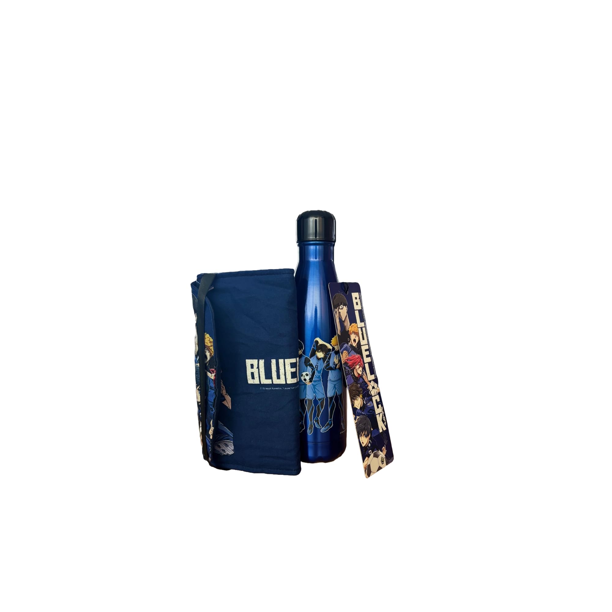 Homadict - Pack de botella isotérmica Blue Lock + protección manga - Caja decorativa estilo manga - Licencia oficial